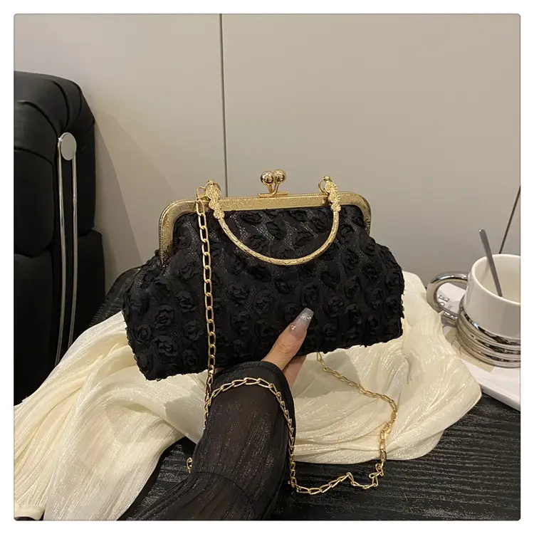 French Style Purple Lace Shoulder Bag for Women — feature 38