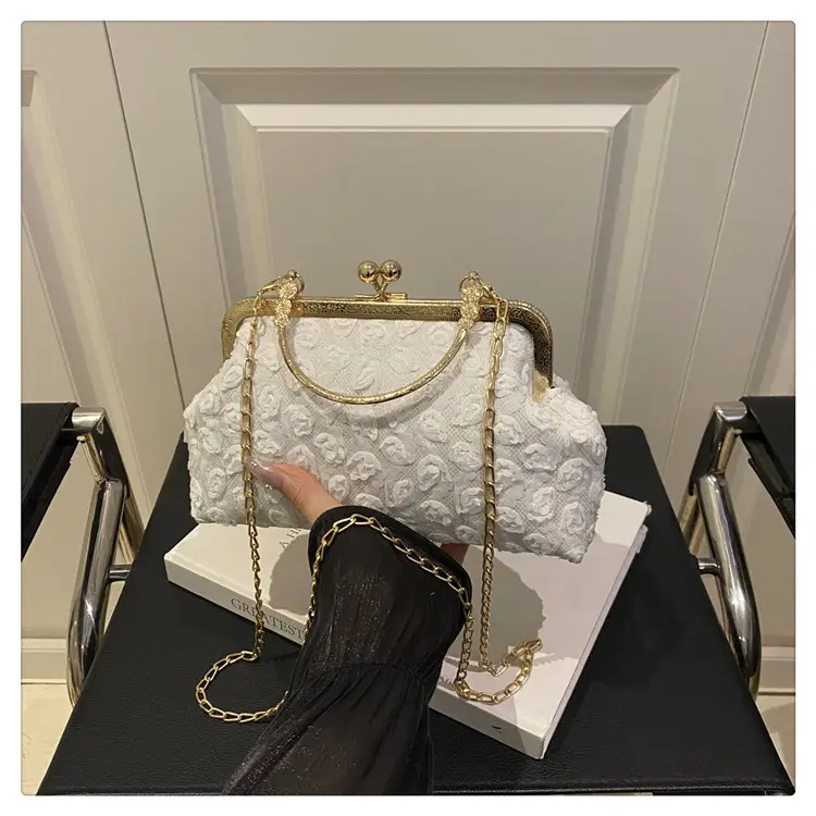 French Style Purple Lace Shoulder Bag for Women — feature 40