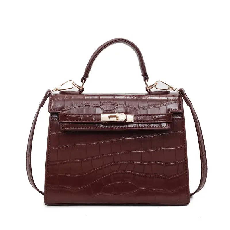 White Croc Leather 2-Piece Mini Bag Set for Women - Image 9