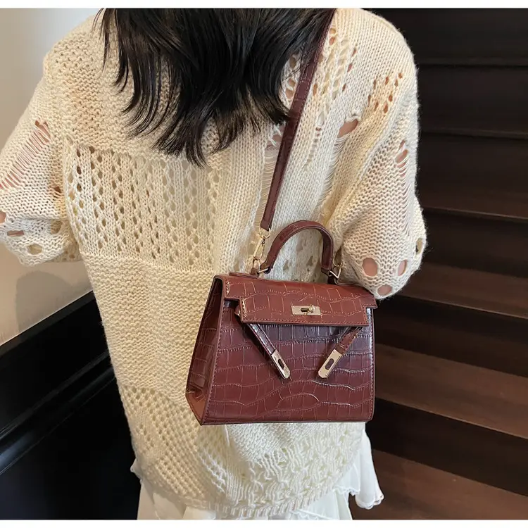 White Croc Leather 2-Piece Mini Bag Set for Women — feature 16