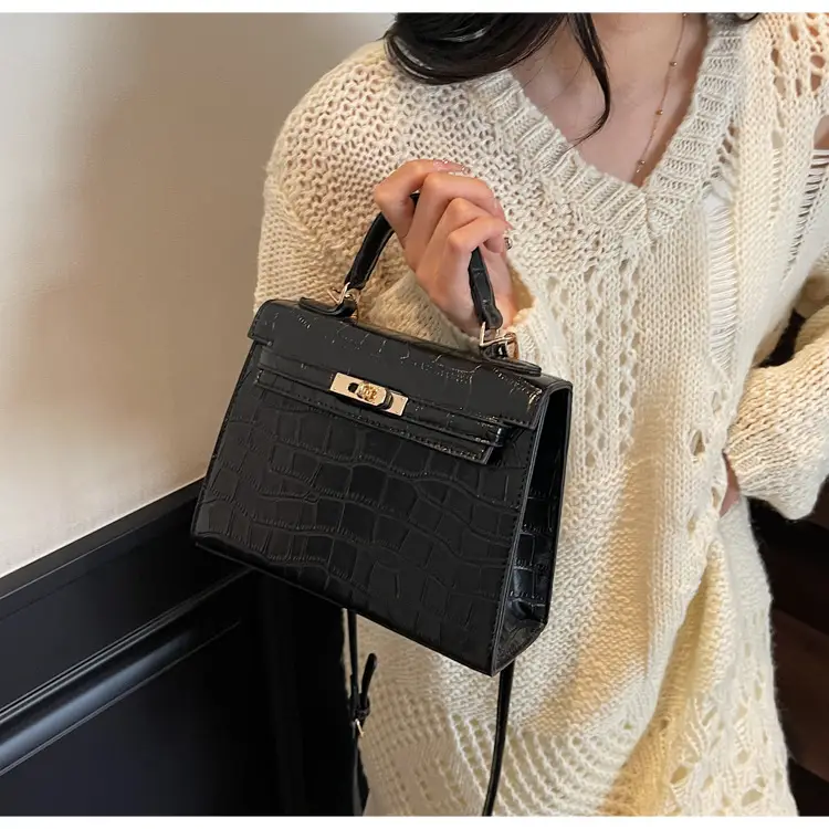 White Croc Leather 2-Piece Mini Bag Set for Women — feature 24