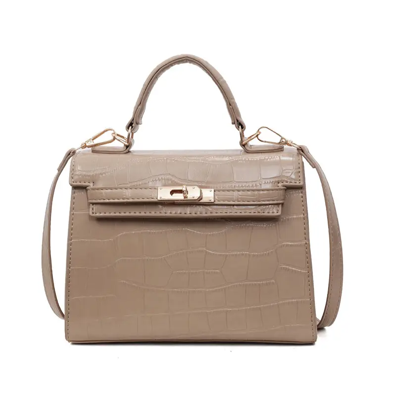 White Croc Leather 2-Piece Mini Bag Set for Women - Image 3
