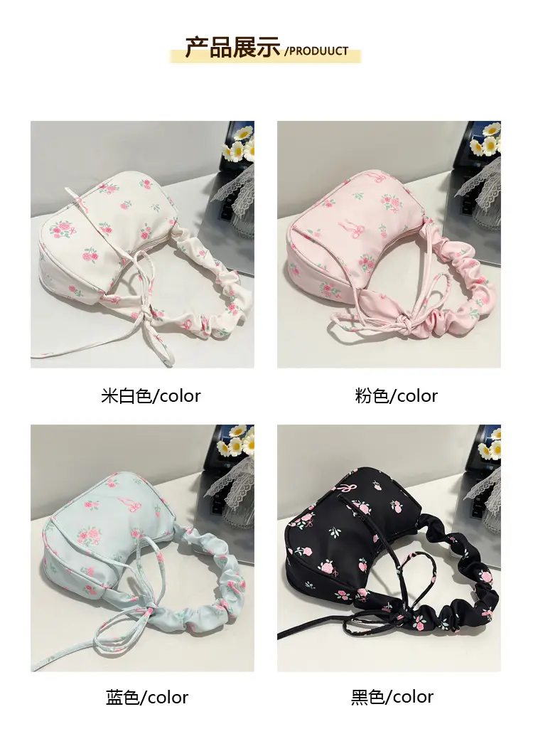 Black Floral Shoulder Bag for Women High-Looking Design — feature 3