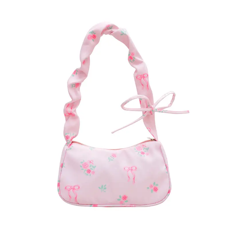 Black Floral Shoulder Bag for Women High-Looking Design - Image 2