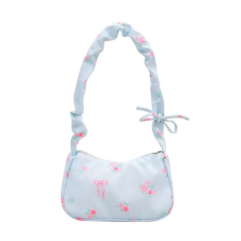 Black Floral Shoulder Bag for Women High-Looking Design - Image 3