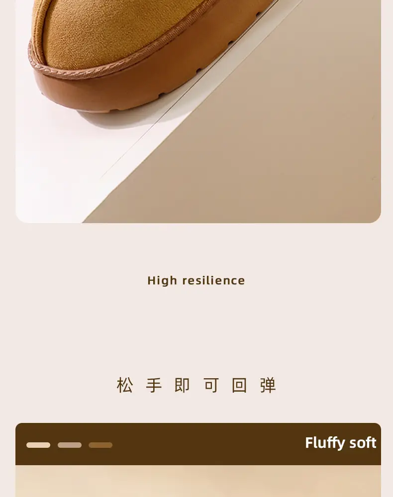 2026 New Style Home Closed-Toe Cotton Slippers for Women, Autumn and Winter Suede Indoor Thick-Soled Home Slippers for Men — feature 7