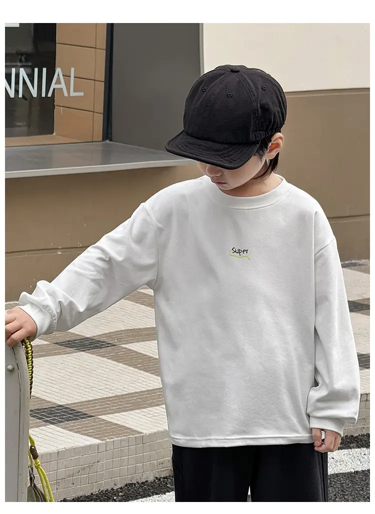 Kids Long Sleeve T-Shirt Grey 2026 Spring — feature 22
