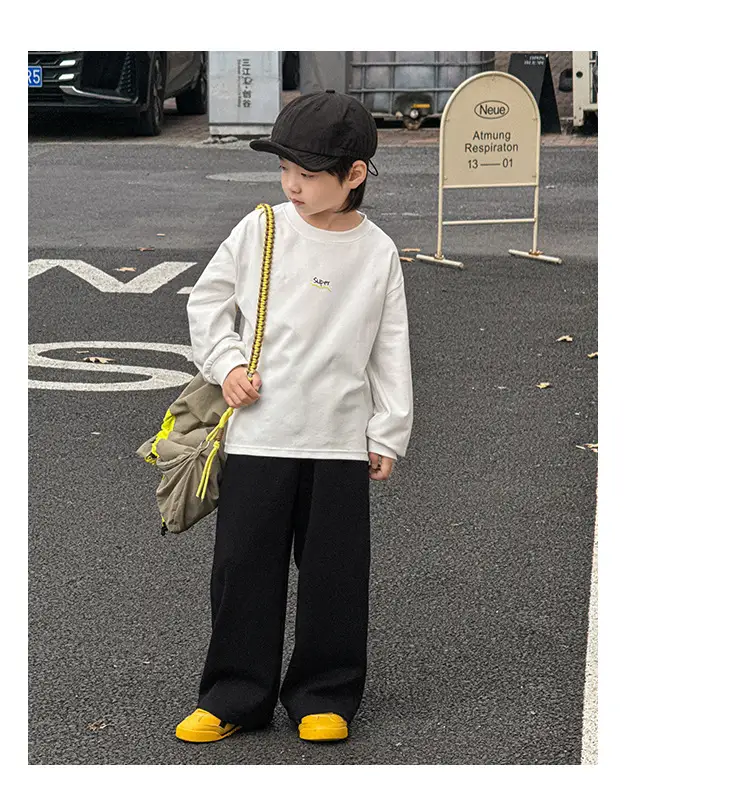 Kids Long Sleeve T-Shirt Grey 2026 Spring — feature 23