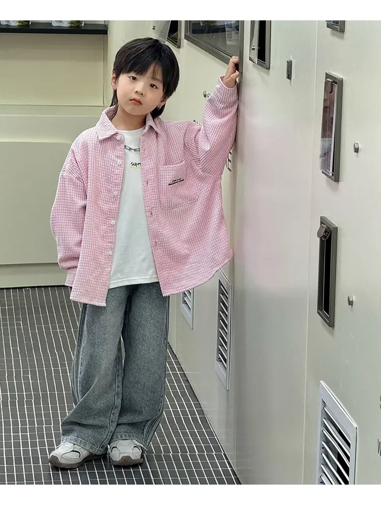 Kids Long Sleeve T-Shirt Grey 2026 Spring — feature 25