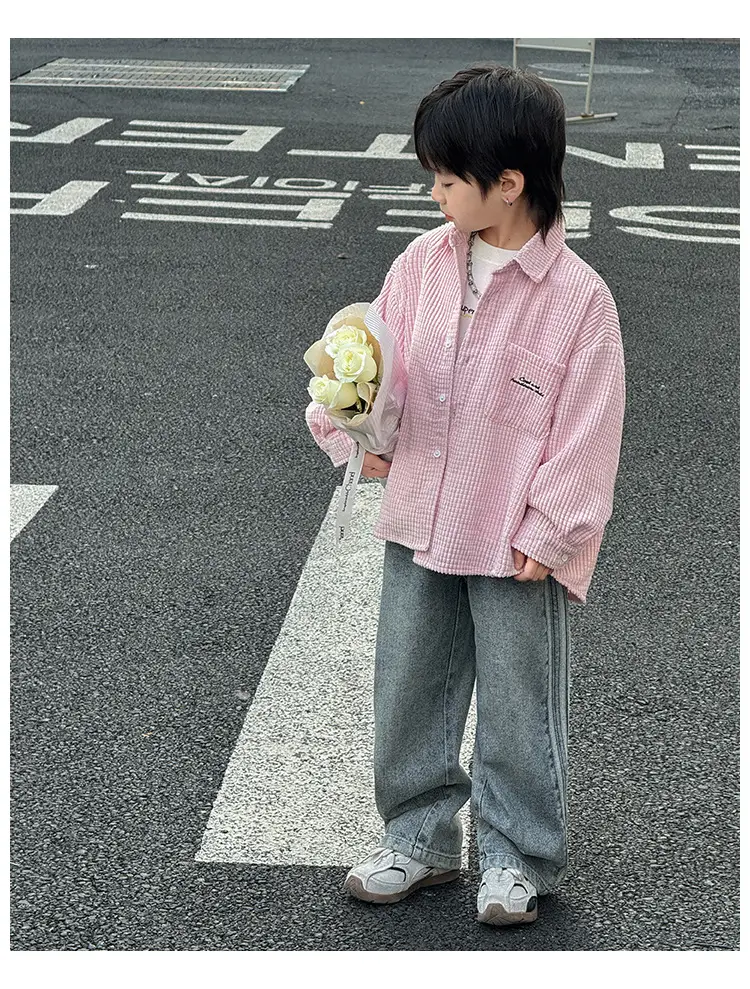 Kids Long Sleeve T-Shirt Grey 2026 Spring — feature 28
