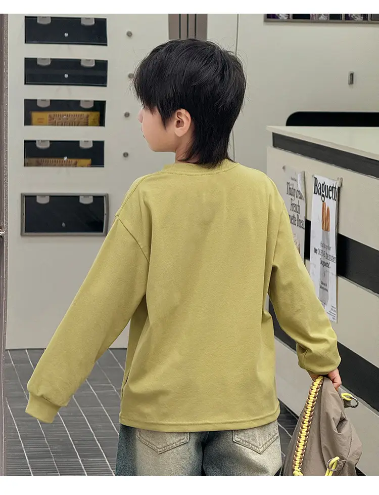 Kids Long Sleeve T-Shirt Grey 2026 Spring — feature 53