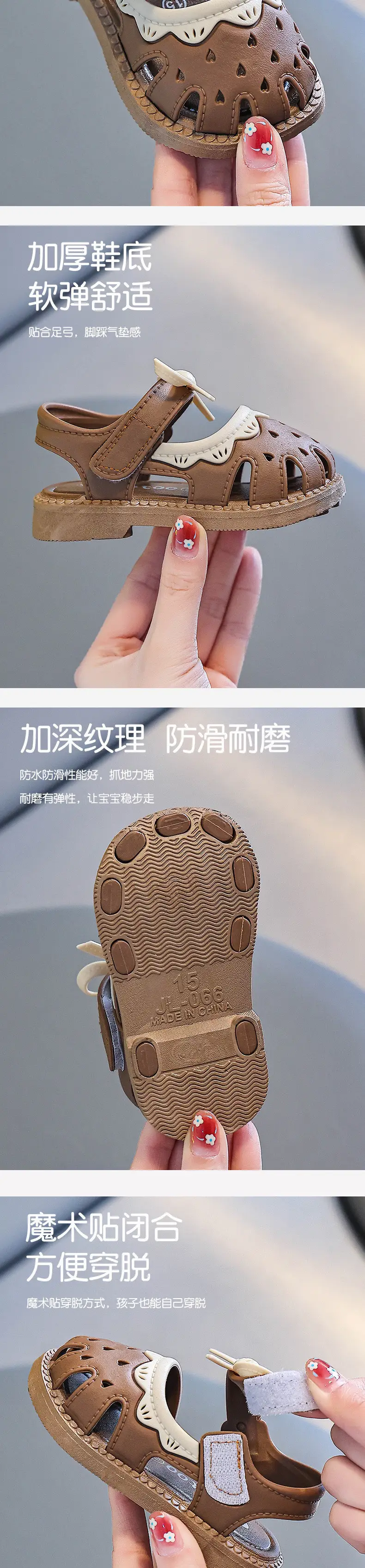 Baby Sandals Girls Princess Step Shoes Non-Slip Soft Sole Learning Summer New Baby Shoes Baotou Children — feature 3