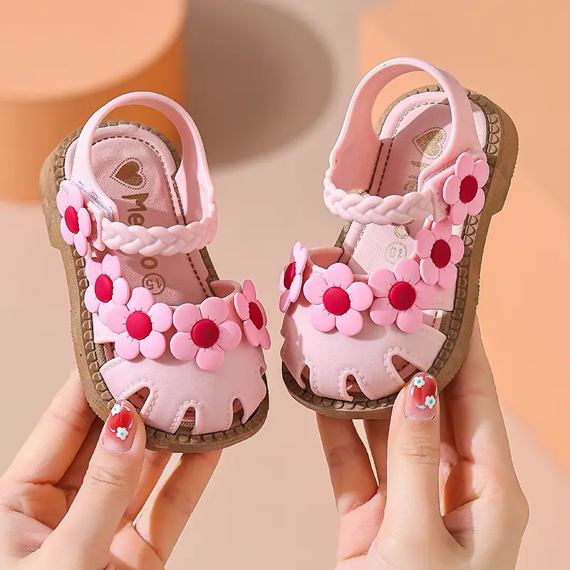 Baby Sandals Girls Princess Step Shoes Non-Slip Soft Sole Learning Summer New Baby Shoes Baotou Children - Image 4