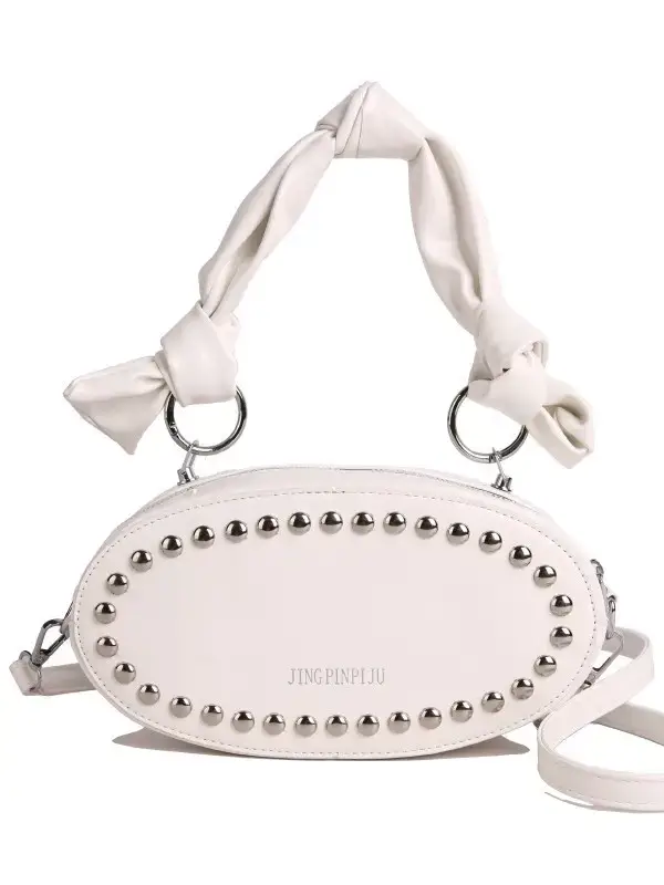 Red Rivets Crossbody Bag for Women - Image 9
