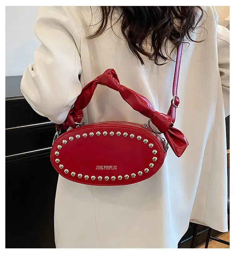 Red Rivets Crossbody Bag for Women — feature 1