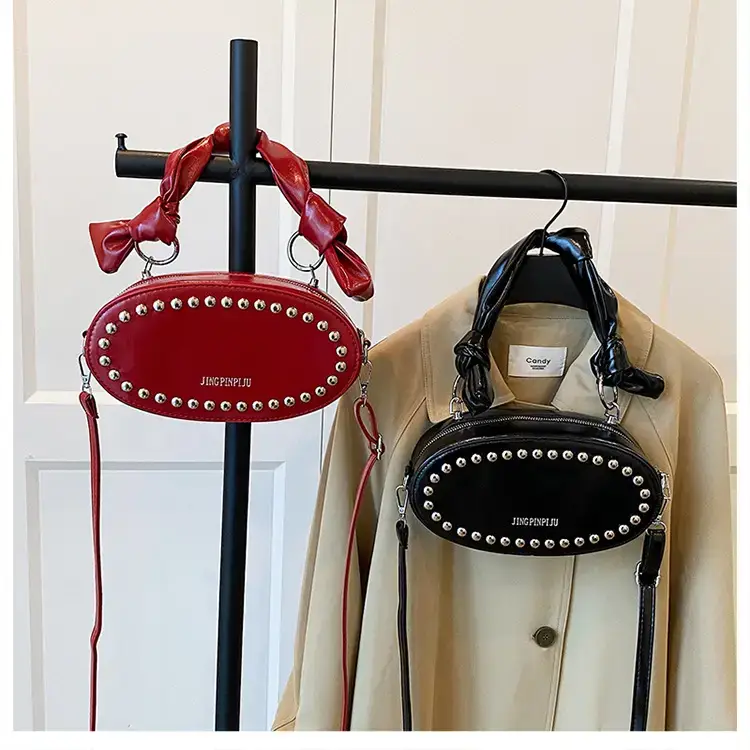 Red Rivets Crossbody Bag for Women — feature 13