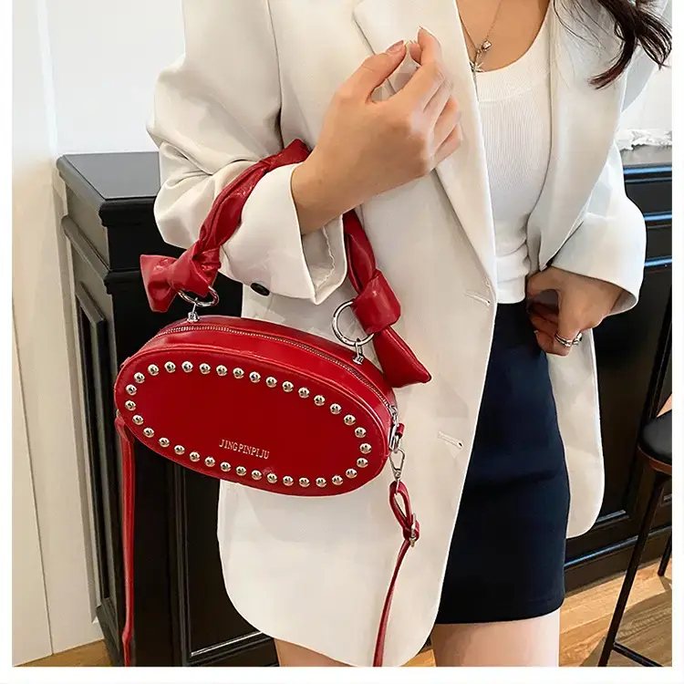 Red Rivets Crossbody Bag for Women — feature 18
