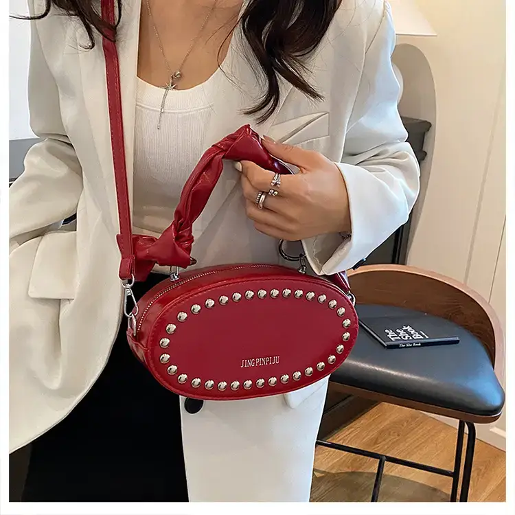 Red Rivets Crossbody Bag for Women — feature 19
