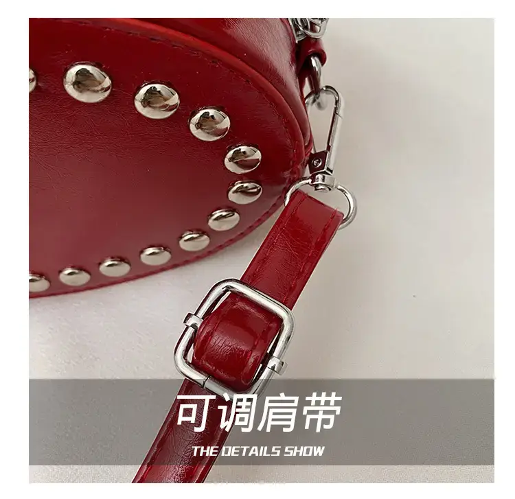 Red Rivets Crossbody Bag for Women — feature 7
