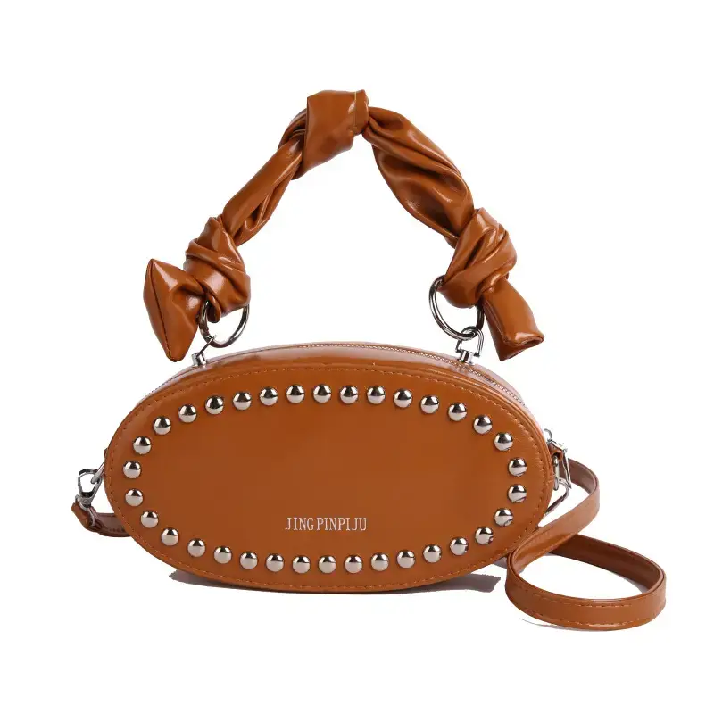 Red Rivets Crossbody Bag for Women - Image 3