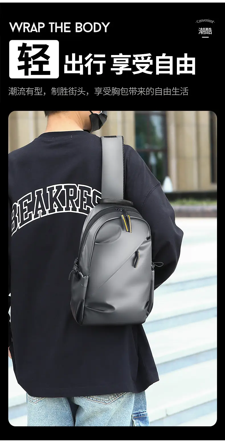 Men's Blue Casual Crossbody Bag Large Capacity — feature 12