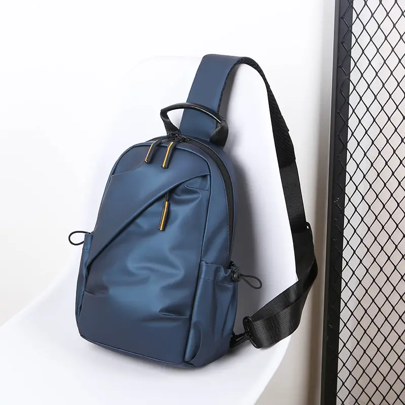 Men's Blue Casual Crossbody Bag Large Capacity