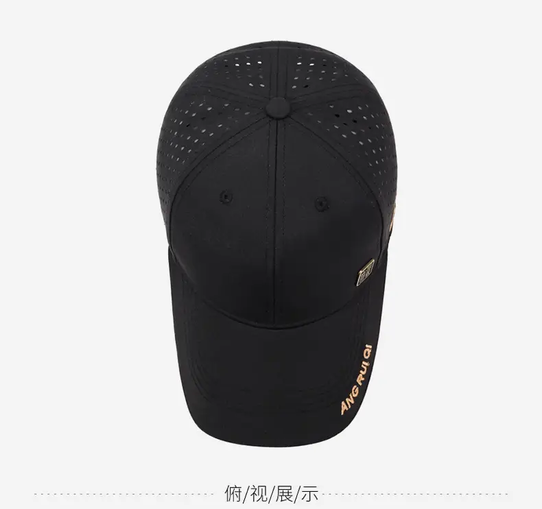Men's Black Mesh Baseball Cap ANGRUIO — feature 12