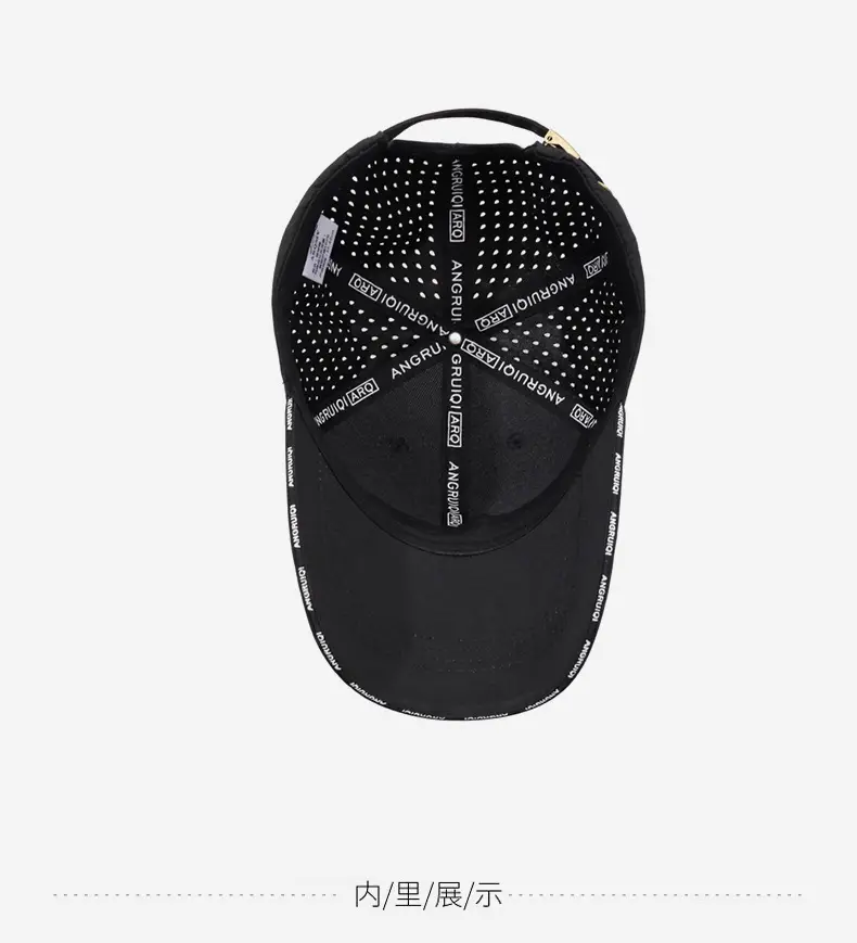 Men's Black Mesh Baseball Cap ANGRUIO — feature 13