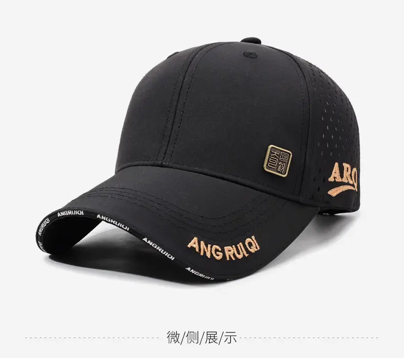 Men's Black Mesh Baseball Cap ANGRUIO — feature 9
