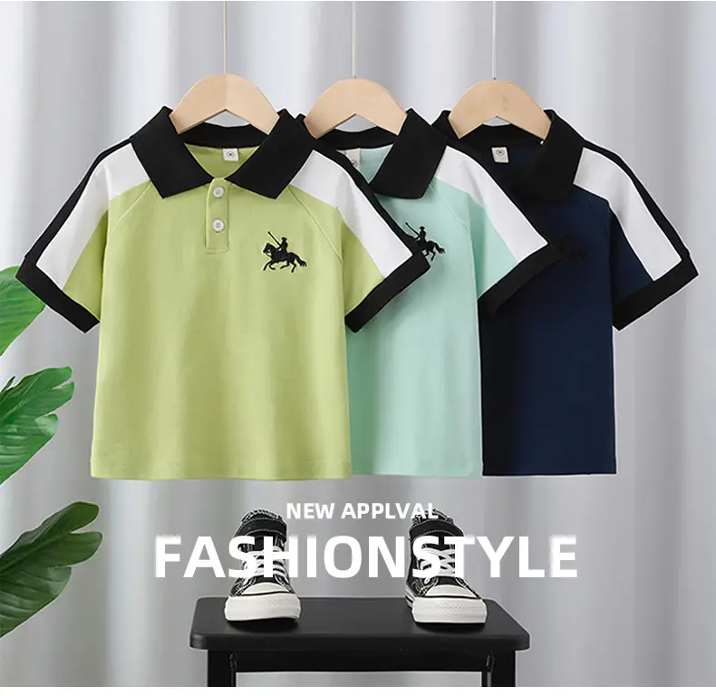 Boys Polo Shirt Navy Blue 2025 Summer Kids โ feature 1