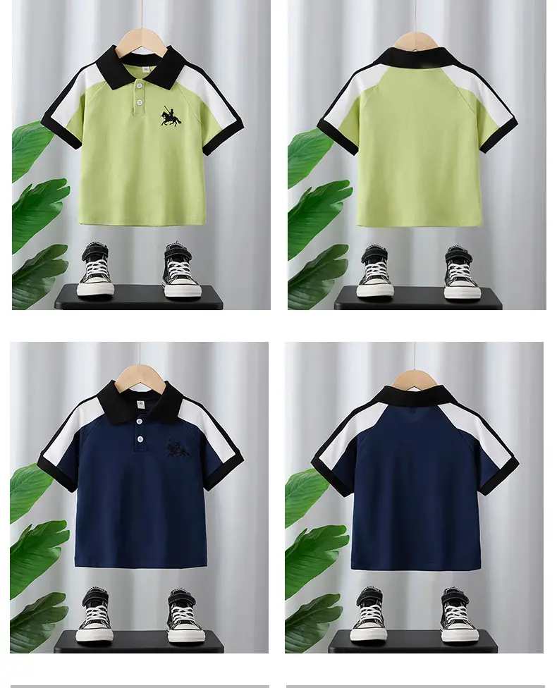 Boys Polo Shirt Navy Blue 2025 Summer Kids โ feature 3