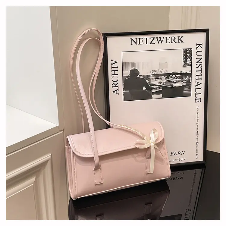 Pink French Style Shoulder Bag for Women 2025 - Image 4