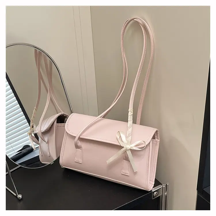Pink French Style Shoulder Bag for Women 2025 - Image 3