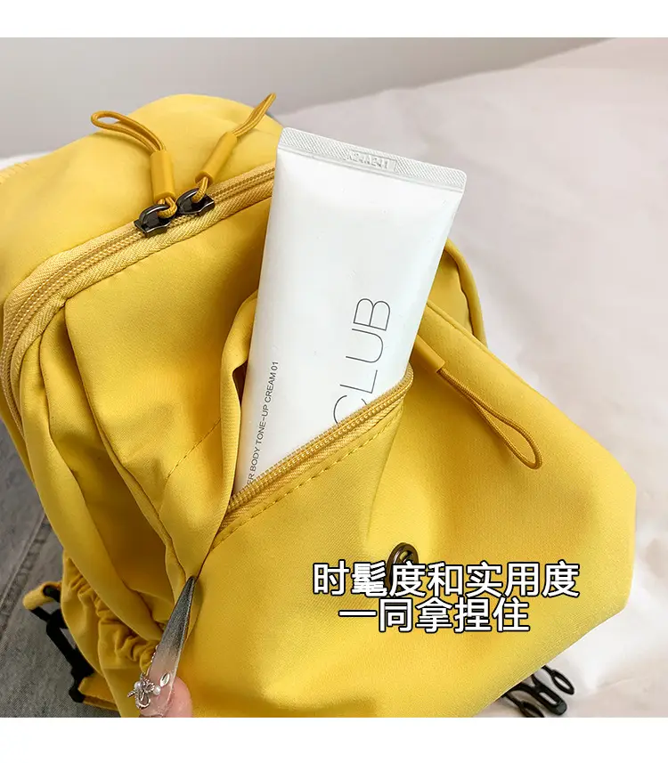 Yellow Multifunctional Shoulder Backpack for Girls — feature 5