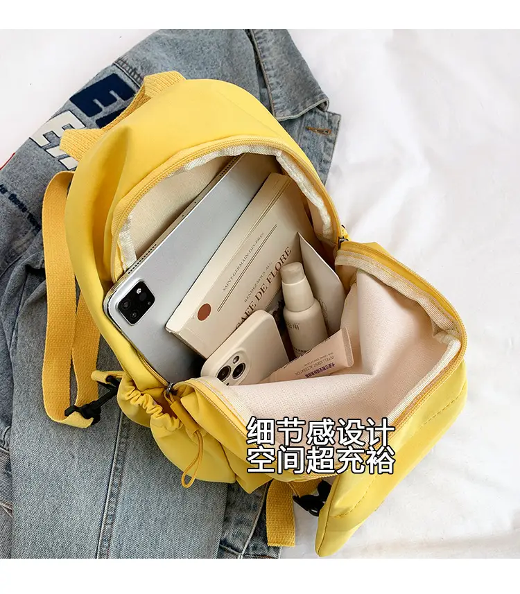 Yellow Multifunctional Shoulder Backpack for Girls — feature 8