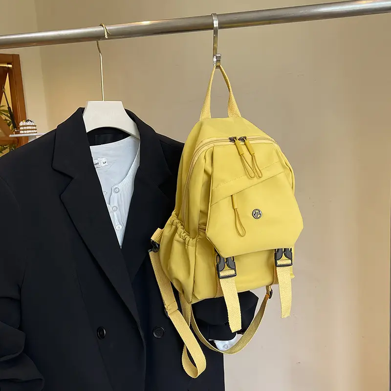 Yellow Multifunctional Shoulder Backpack for Girls - Image 2