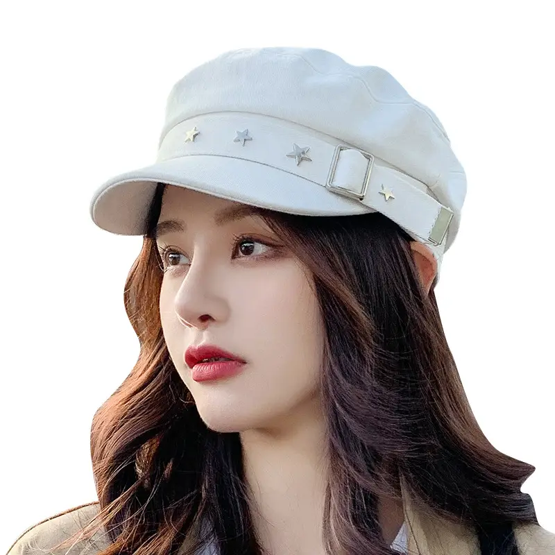 Navy Star Cap Women Autumn Casual Flat Cap - Image 18