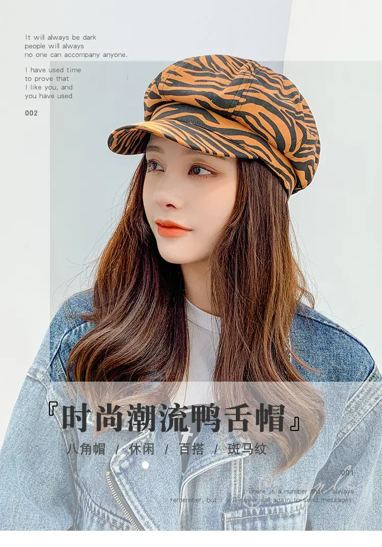 Navy Star Cap Women Autumn Casual Flat Cap — feature 18