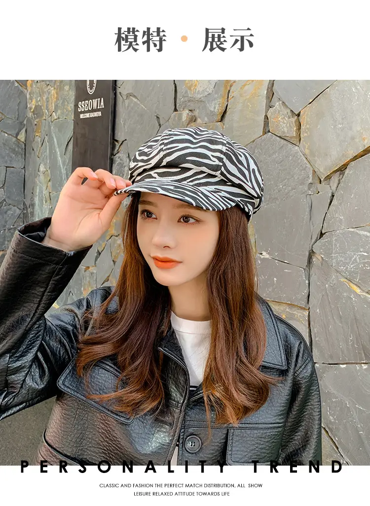 Navy Star Cap Women Autumn Casual Flat Cap — feature 22