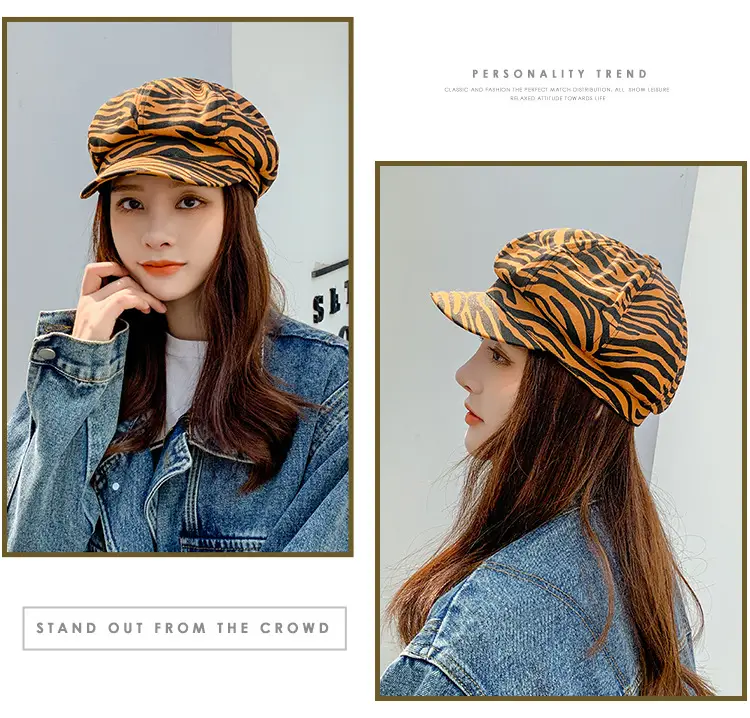 Navy Star Cap Women Autumn Casual Flat Cap — feature 23