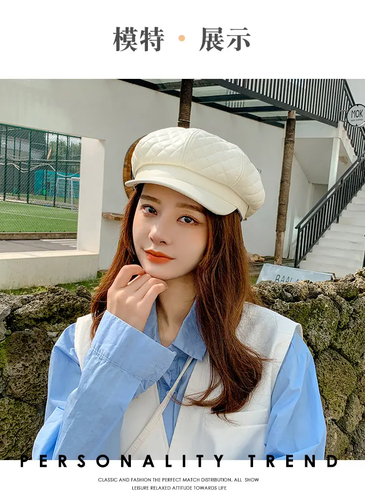 Navy Star Cap Women Autumn Casual Flat Cap — feature 28