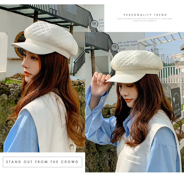 Navy Star Cap Women Autumn Casual Flat Cap — feature 29