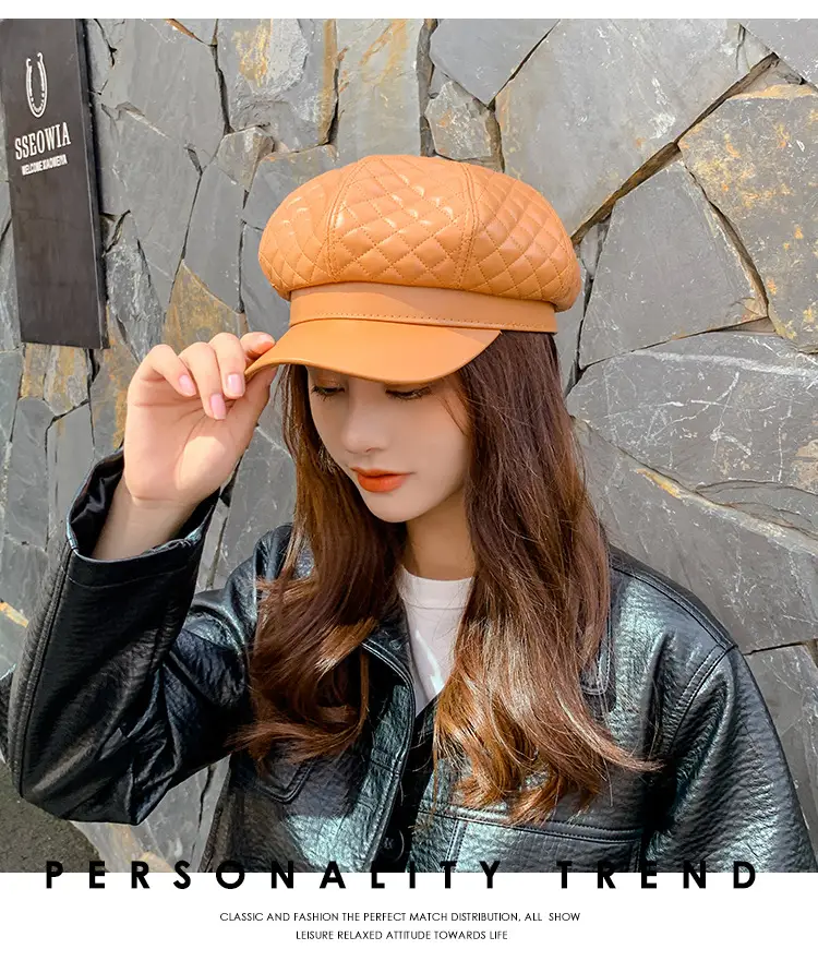 Navy Star Cap Women Autumn Casual Flat Cap — feature 31