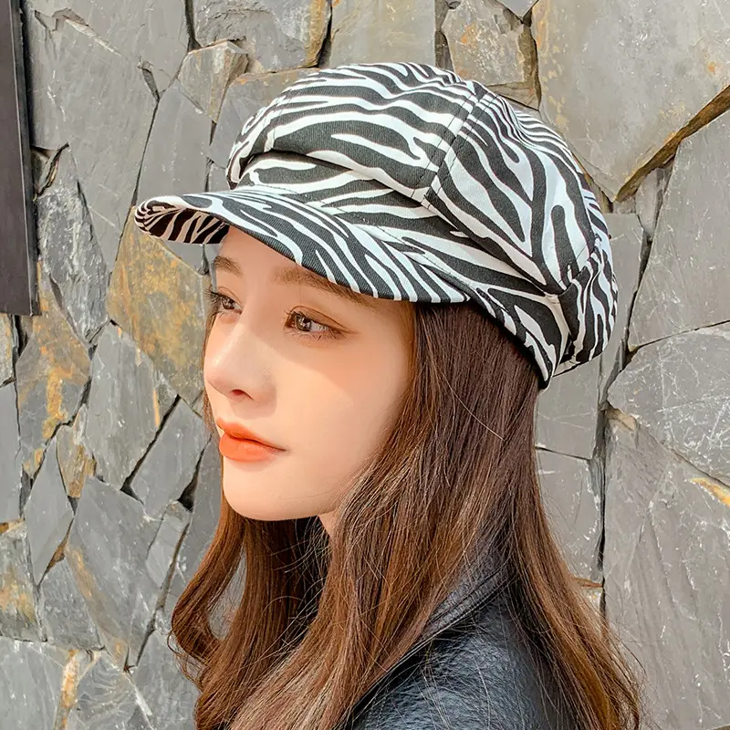 Navy Star Cap Women Autumn Casual Flat Cap - Image 10