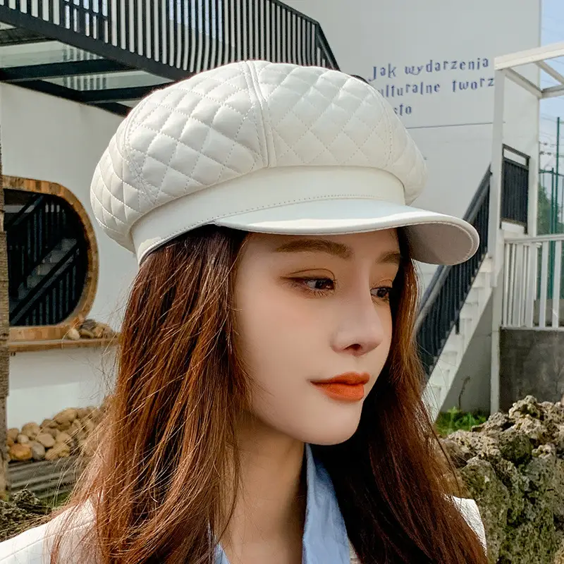 Navy Star Cap Women Autumn Casual Flat Cap - Image 12
