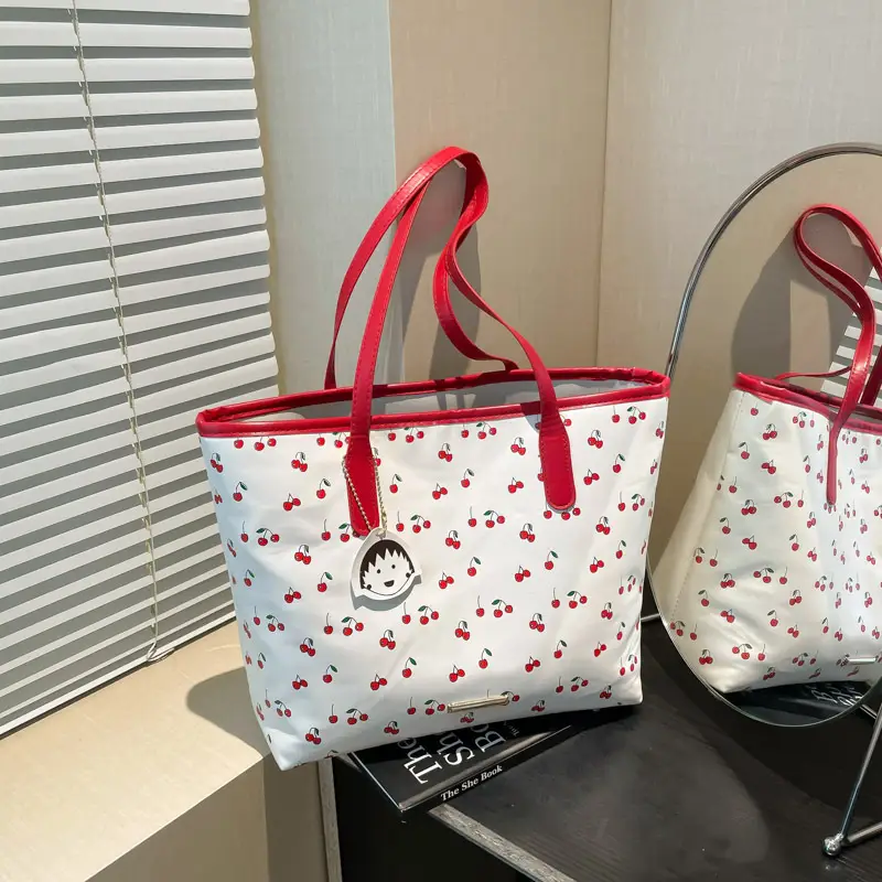 Women Printed Cherry Bag Yellow Handles — feature 20