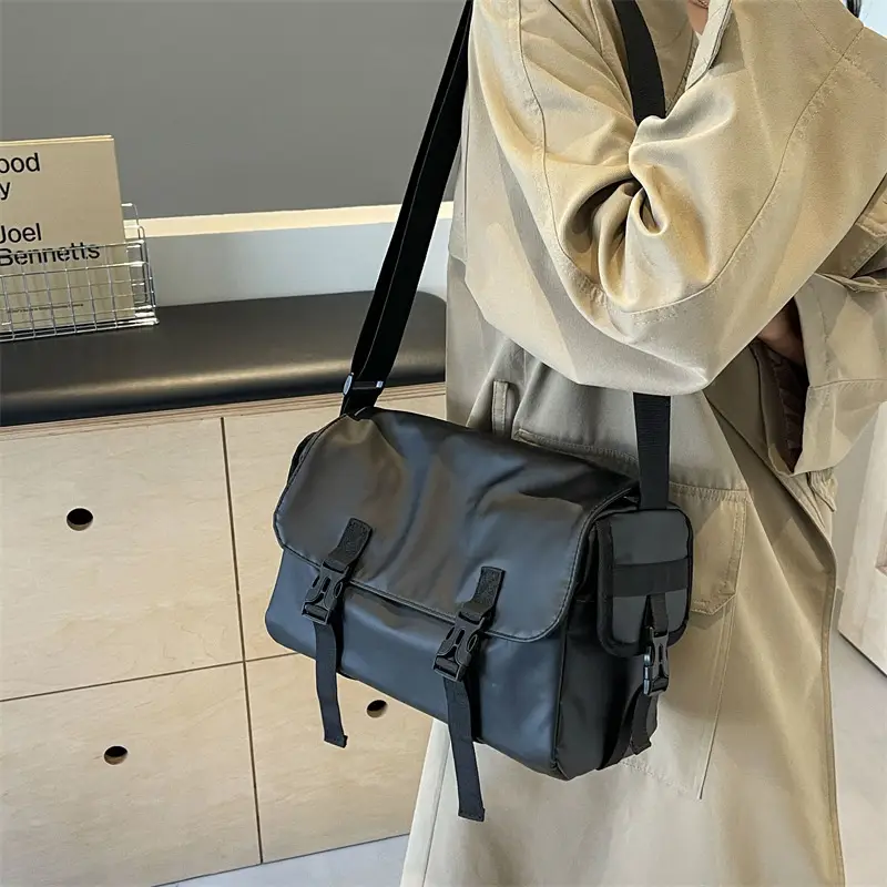 2025 Large Capacity Casual Shoulder Bag Black Japanese Trendy - Image 2