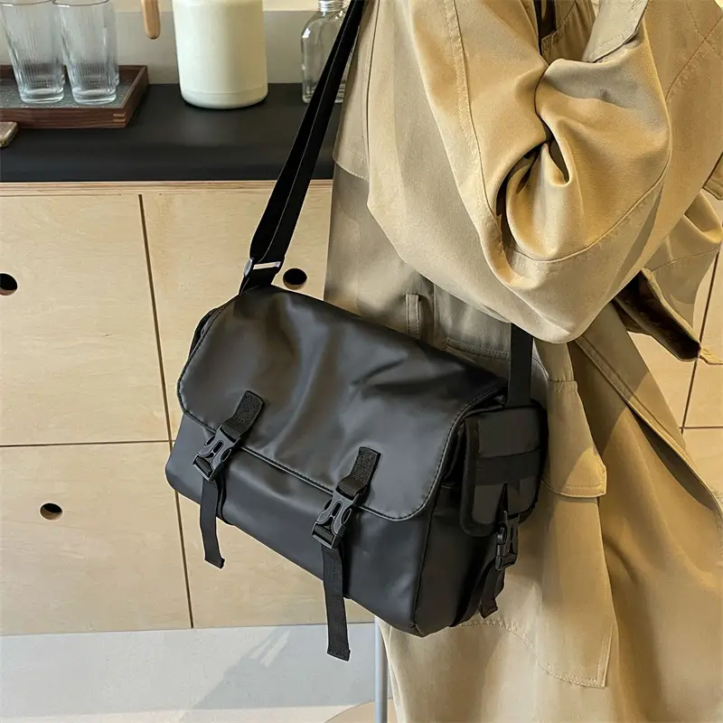 2025 Large Capacity Casual Shoulder Bag Black Japanese Trendy - Image 3