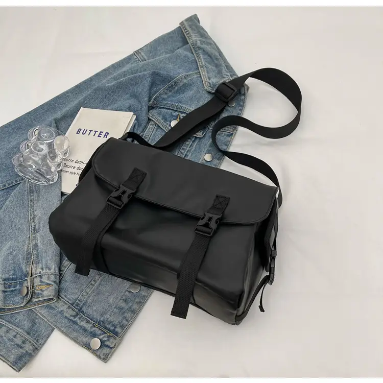2025 Large Capacity Casual Shoulder Bag Black Japanese Trendy — feature 25