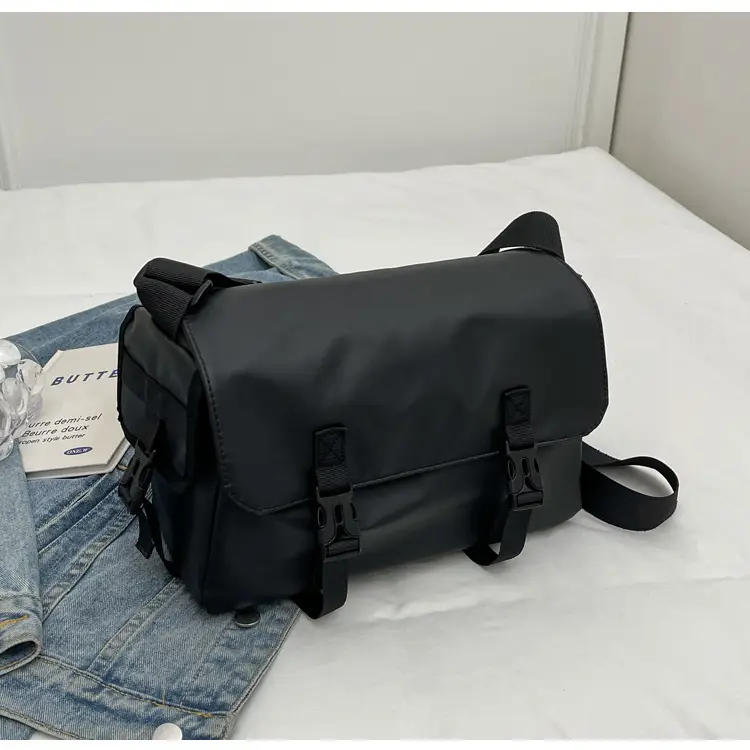 2025 Large Capacity Casual Shoulder Bag Black Japanese Trendy — feature 27